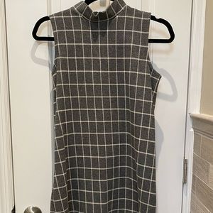 Gray and white striped dress